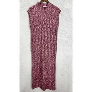 Anthropologie Saturday Sunday Maxi Sweater Dress Women Large Red Sleeveless Boho